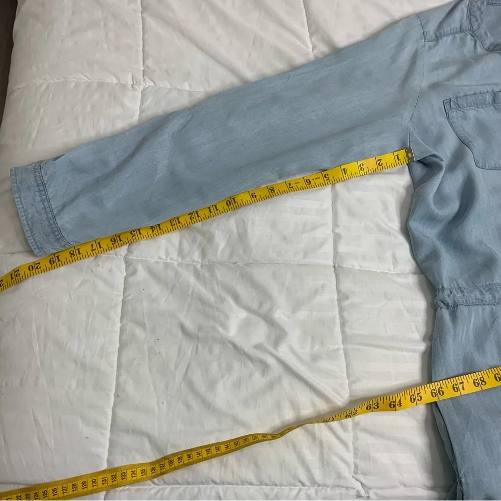 Reitmans Light Blue Denim Look  Long Sleeve shirt Dress Women’s Size XXL - Picture 15 of 15